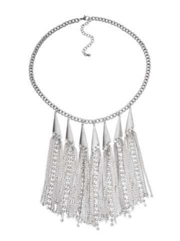 Chain Dazzled Tassel Necklace