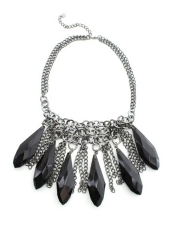 Rhinestone Fringe Necklace 