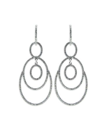 Rhinestone Oval Earring