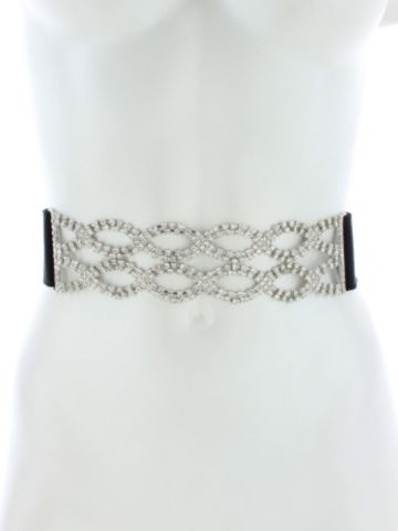 Crystal crisscross belt