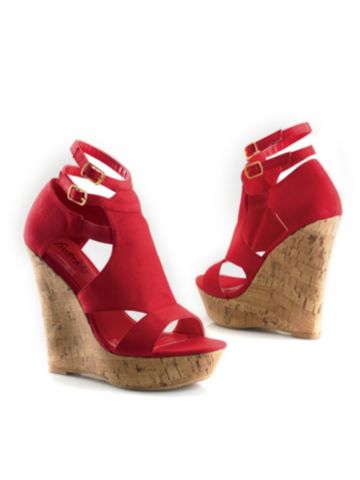 Pop the Cork Canvas Wedge