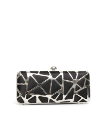 Black Metal Miniaudiere Clutch