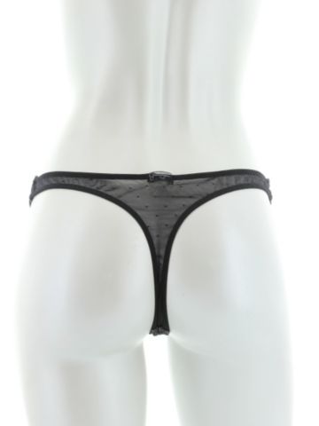Venice Lace & Mesh Ruffle Thong