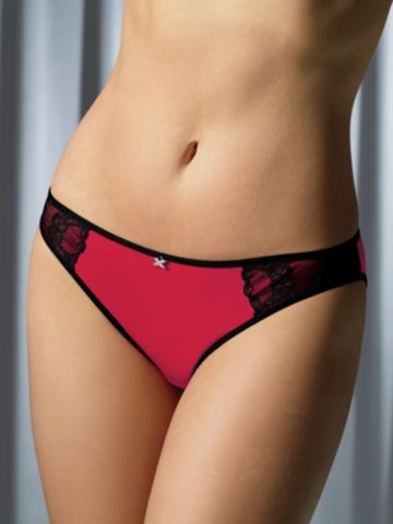 Hollywood Exxtreme Cleavage Satin & Lace Brief