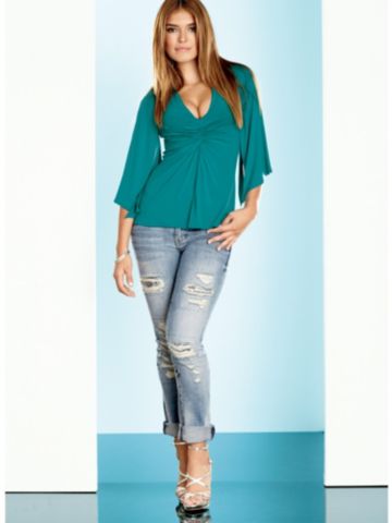 Angel Sleeve Knit Top Plus