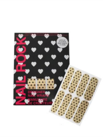 Blackgold Heart Nail Wrap