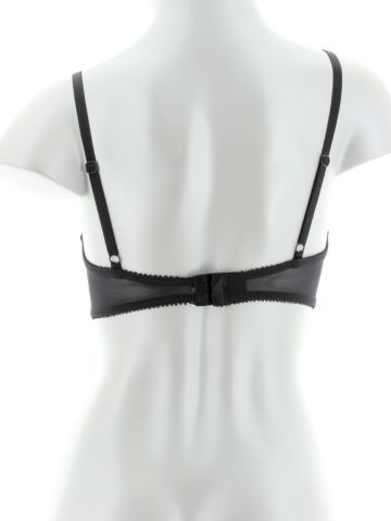 Lace & Leatherette Longline Bra