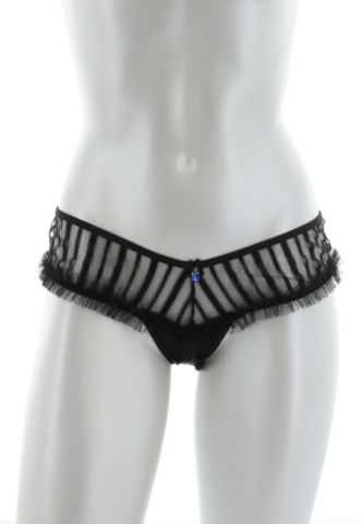 Shadow Stripe Crotchless Thong