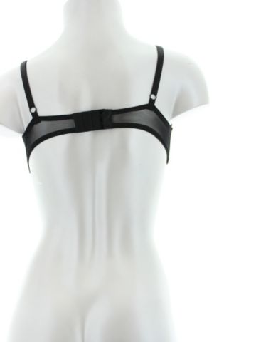 Satin Plaid Trim & Mesh Bra Top