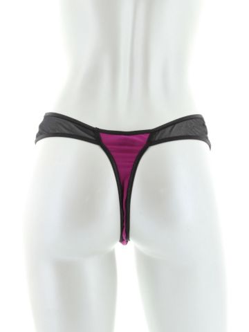 Sleek Microfiber & Mesh Thong