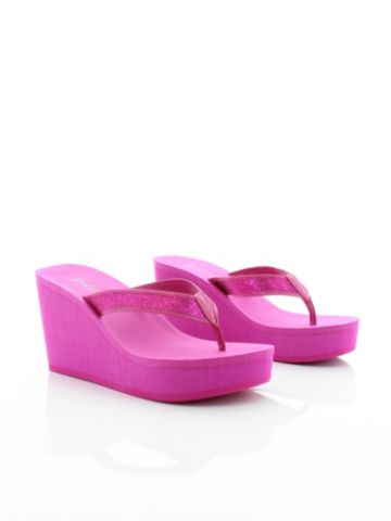 Glitter Wedge Flip-flop