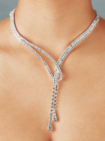 Rhinestone Loop Necklace