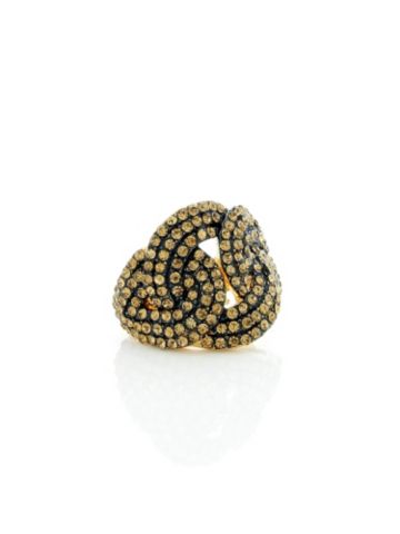 Knotted Rhinestone Ring 