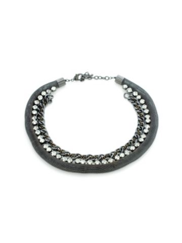 rhinestone chain collar