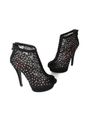 Rhinestone Mesh Bootie