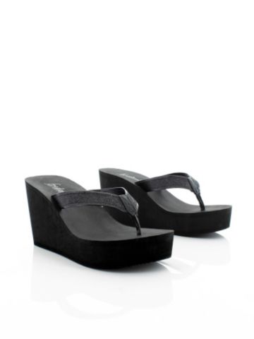 Glitter Wedge Flip-flop