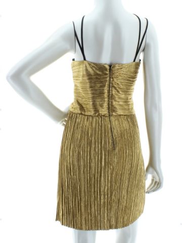 Pleated Metallic Dress