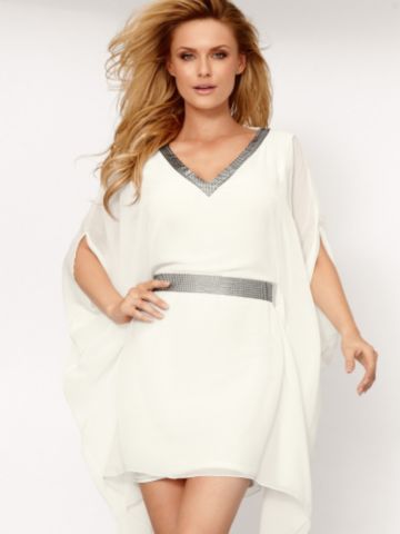 Embellished V-Neck Dress