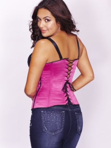 Rose Embroidered Corset FULL FIGURE CORSET