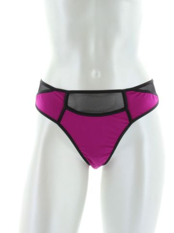 Sleek Microfiber & Mesh Thong
