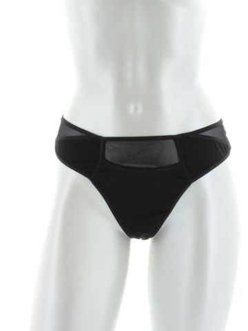 Sleek Microfiber & Mesh Thong